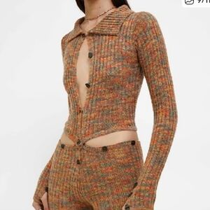 Nwot RUVE rare marble knit detachable romper xs